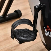 HOMCOM hometrainer fietstrainer 1,5 kg vliegwiel hometrainer met 8 verstelbare magnetische weerstandswielen staal ABS zwart 97-107 x 53 x 22 cm(m-9)