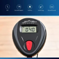 HOMCOM hometrainer fietstrainer 1,5 kg vliegwiel hometrainer met 8 verstelbare magnetische weerstandswielen staal ABS rood + zwart 97-107 x 53 x 22 cm(m-7)