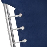 Outsunny set van 2 campingstoel klapstoel tuinstoel met armleuningen strand balkon inklapbaar metaal oxford stof blauw 69 x 62 x 73,5 cm(m-9)