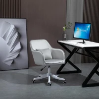 Vinsetto massage bureaustoel kantoorstoel computerstoel draaistoel werkstoel met trilfunctie armsteunen in hoogte verstelbaar fluweel grijs 55 x 65 x 79-89 cm(m-12)