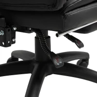 Vinsetto ergonomische bureaustoel met voetensteun, directiestoel, gestoffeerde rugleuning, zwart, 64 x 64 x 112-120 cm(m-10)