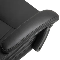 Vinsetto ergonomische bureaustoel met voetensteun, directiestoel, gestoffeerde rugleuning, zwart, 64 x 64 x 112-120 cm(m-8)