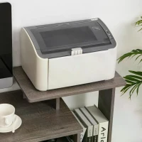 HOMCOM Particle Board Multi-Tier Computer Desk Grey(m-8)