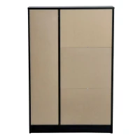 HOMCOM schoenenkast schoenenrek schoenenrek met 3 kleppen en trekstang 22-28 paar 80x24x120cm zwart(m-8)