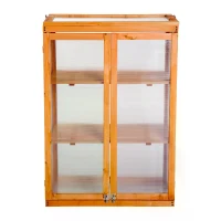 Outsunny 3-Tier Outdoor Garden Wooden Greenhouse, 76x47x110 cm(m-9)