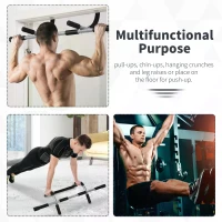 HOMCOM Pull-Up Bar for Doorway Home Fitness, Door Horizontal Bar for Indoor Gym Upper Body Workout, Black(m-7)