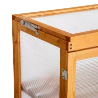 Outsunny 3-Tier Outdoor Garden Wooden Greenhouse, 76x47x110 cm(m-7)