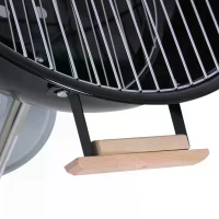 Outsunny Outdoor Portable Round Charcoal BBQ Grill with Wooden Handle, Bottom Shelves, Easy Cleaning for Party Patio(m-10)