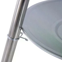 Outsunny Outdoor Portable Round Charcoal BBQ Grill with Wooden Handle, Bottom Shelves, Easy Cleaning for Party Patio(m-8)