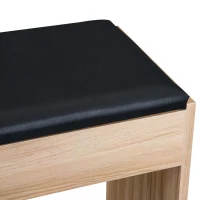 HOMCOM Dressing Table with Mirror and Stool, Vanity Makeup Table with Flip Up Mirror, Vanity Desk with Storage Unit and Padded Seat, Wood(m-10)