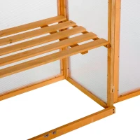 Outsunny 3-Tier Outdoor Garden Wooden Greenhouse, 76x47x110 cm(m-4)
