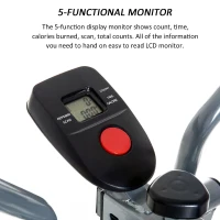 HOMCOM Air Walker Glider, Cross Trainer Fitness Machine, with LCD, for Home Gym, Grey(m-4)