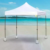 Outsunny Tent Weight Base, 4pcs Plastic Anchor Weights-White(m-2)