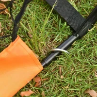 HOMCOM Set of 2 Football Goal Net 6 x 3 ft Foldable Outdoor Sport Training Teens Adults Football with Carrying Bag Orange(m-9)