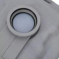 Outsunny 20L Portable Travel Mobile Toilet Outdoor Camping Handle WC with 2 Detachable Tanks & Push-button Operation, Grey(m-8)