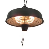 Outsunny Adjustable Infrared Halogen Light Heater, 1000/2500W-Black
