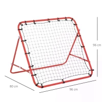 HOMCOM Rebounder Net Practise Kickback Target Goal Play Teens Adults Softball Training Aid Red(m-3)