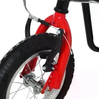 HOMCOM Bicycle Scooter, Kick Scooter for Kids, Big Wheel, Steel Height Adjustable Black/Red(m-10)