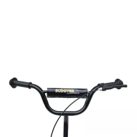 HOMCOM Bicycle Scooter, Kick Scooter for Kids, Big Wheel, 12" Tyres Height Adjustable, Steel Frame-Black(m-8)