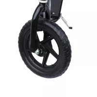 HOMCOM Bicycle Scooter, Kick Scooter for Kids, Big Wheel, 12" Tyres Height Adjustable, Steel Frame-Black(m-10)
