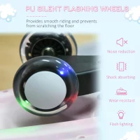 HOMCOM Toddlers Ride on Car Wiggle Car LED Flashing Wheels Dolphin Swing Car(m-4)