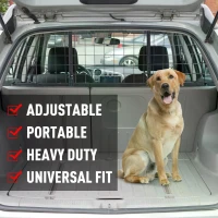 PawHut Heavy Duty Pet Dog Car Barrier Adjustable Ventilated Mesh Wire Guard Protector(m-6)