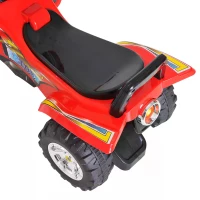 HOMCOM Kids Ride On Quads Boys Girls LED Lights Horn Music Toys Racing Car 4 Wheels Red(m-9)