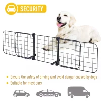 PawHut Heavy Duty Pet Dog Car Barrier Adjustable Ventilated Mesh Wire Guard Protector(m-4)