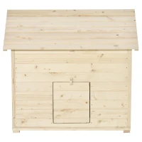 PawHut eendenhok konijnenhok massief hout naturel(m-4)