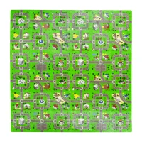 HOMCOM kinderpuzzelmat kinderspeeltapijt speeltapijt 36 stuks met 24 zijstrepen en antislip voorkant ziekenhuis winkelcentrum thema waterafstotend EVA veelkleurig 31,5 x 31,5 cm(m-1)