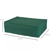 Outsunny Furniture Cover, 222Lx155Wx67H cm-Green(m-3)