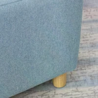 HOMCOM Kids Armchairs Children Sofa Kids Sofa Upholstered Armchai Children Armchair Sofa For Toddlers Kids Elevated Linen Armchair - Blue(m-8)