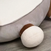 HOMCOM Toddlercouch, Cartoon Cute Donkey Multi-functional with Armrest Flannel PP Cotton 60 x 55 x 60cm Grey(m-9)