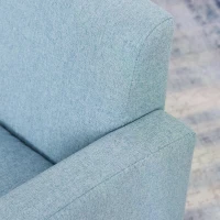 HOMCOM Kids Armchairs Children Sofa Kids Sofa Upholstered Armchai Children Armchair Sofa For Toddlers Kids Elevated Linen Armchair - Blue(m-9)