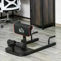 HOMCOM Squat Machine with Push Up Stand, Padded Hip Thrust Bench with Adjustable Cushion for Home Gym Work Out, Black(m-2)