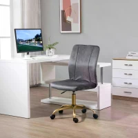 Vinsetto Office Chair with Velvet Cover, Height Adjustable Desk Chair, Ergonomic Computer Chair with 360° Swivel Wheels(m-2)
