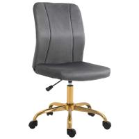 Vinsetto Office Chair with Velvet Cover, Height Adjustable Desk Chair, Ergonomic Computer Chair with 360° Swivel Wheels