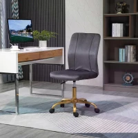 Vinsetto Office Chair with Velvet Cover, Height Adjustable Desk Chair, Ergonomic Computer Chair with 360° Swivel Wheels(m-11)