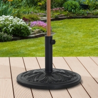Outsunny® Soporte de Sombrilla Redondo Ajustable Universal Pie de Parasol de Cemento Φ48x34cm