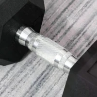 HOMCOM 15KG Single Rubber Hex Dumbbell Portable Hand Weights Dumbbell Home Gym(m-9)