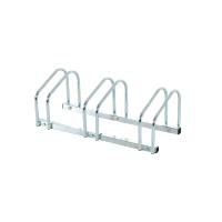 HomCom® Aparcamiento 3 Bicicletas Soporte Aparcar Bici Suelo y Pared Garaje Almacenamiento Acero Plateado 70,5x33x27cm