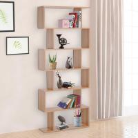 HomCom® Estantería Librería 6 Estantes Comedor Salón Montaje de Pared