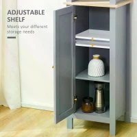 Kleankin Freestanding Bathroom Storage Cabinet Space Saver w/ Adjustable Shelf Cupboard(m-4)