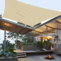 Outsunny Toldo Vela 3x3m Cuadrado Color Arena Polietino HDPE 185g/m2 3x3m