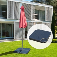 Base de Sombrilla o Pie para Parasol– Color negro –Plástico – 50 x 50 x 7.5cm