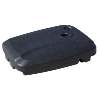 Outsunny Base de Sombrilla Parasol Excéntrico Pies Soporte de Sombrilla Banana de Patio Jardín Lleno de Agua y Arena 60x80x16cm HDPE(m-1)