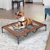 PawHut Cama Mascota para Perros Gatos Camas para Domir Relajar Exterior Terraza Jardín Malla de Ventilación 122x92x23cm