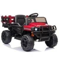 HOMCOM Coche Eléctrico para Niños de +3 Años Todoterreno con 2 Motores Control Remoto 2,4 GHz Batería Recargable 120x67x65 cm Rojo(m-1)