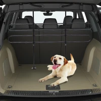 PawHut Barrera Proteccion Perro Reja Seguridad Acero Medida Universal Maletero Coche Perros(m-2)