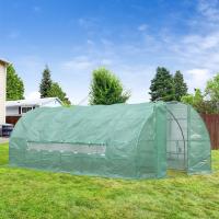 Outsunny Invernadero de Jardines y Huertos con 6 Ventanas para Cultivos Plantas y Verduras Cubierta de PE 140g/㎡ 6x3x2m